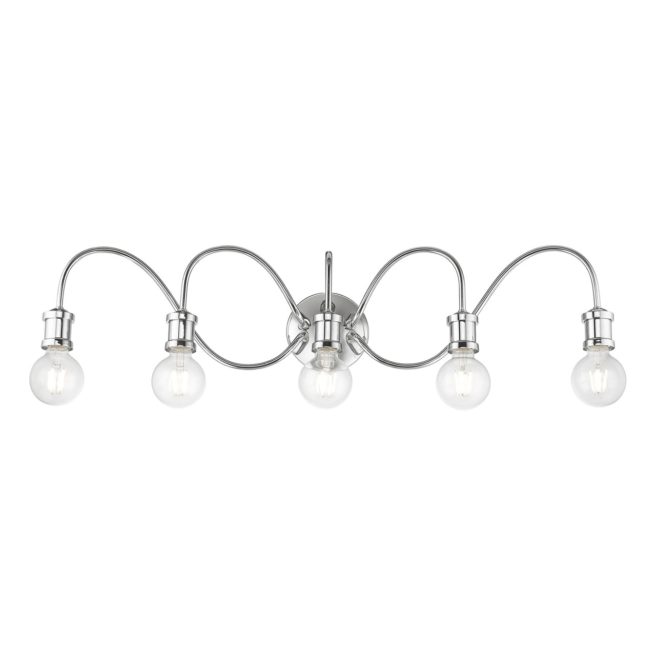 LIVEX LIGHTING 16575-05 5 Light Polished Chrome Large Vanity Sconce