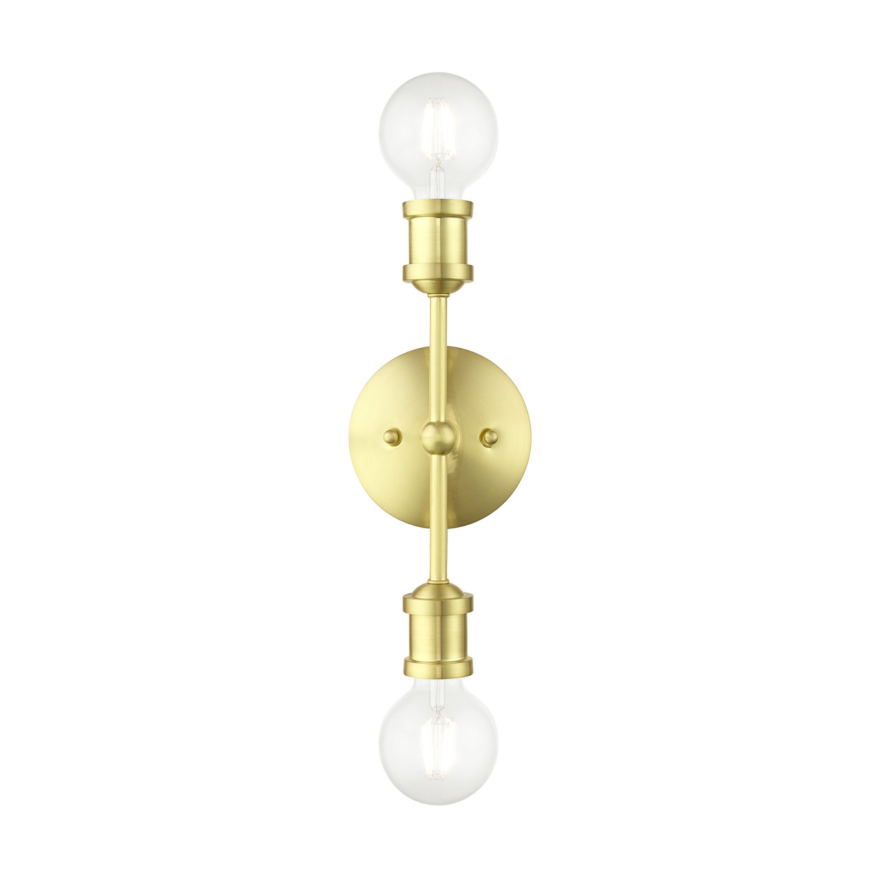 LIVEX LIGHTING 14422-12 2 Light Satin Brass ADA Vanity Sconce