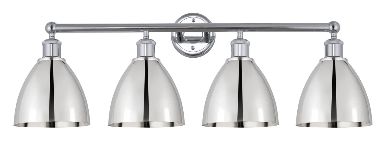 INNOVATIONS 616-4W-PC-MBD-75-PC Metal Bristol 4 Light 34.5 inch Bath Vanity Light Polished Chrome