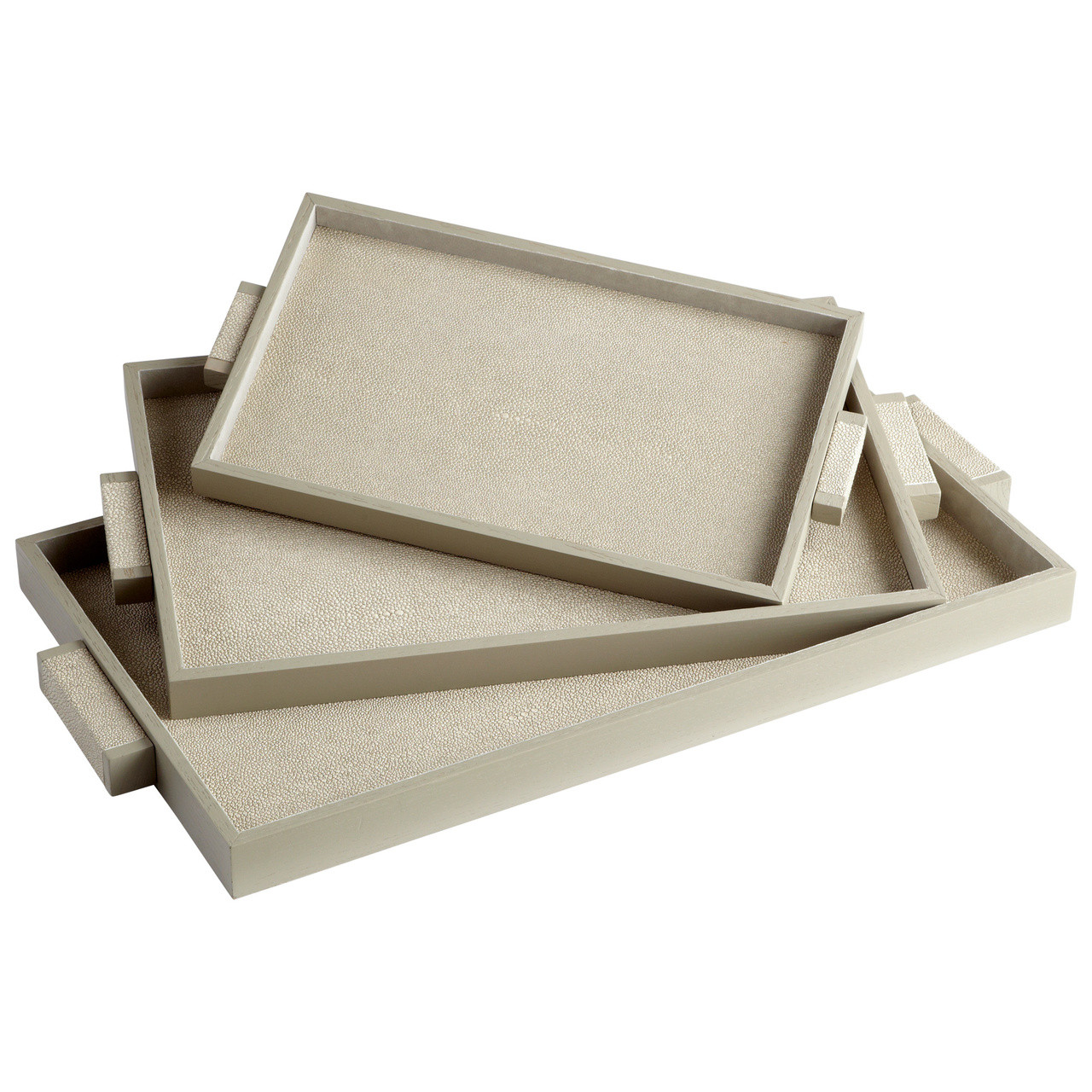 CYAN DESIGN 06012 Medium Melrose Tray, Shagreen