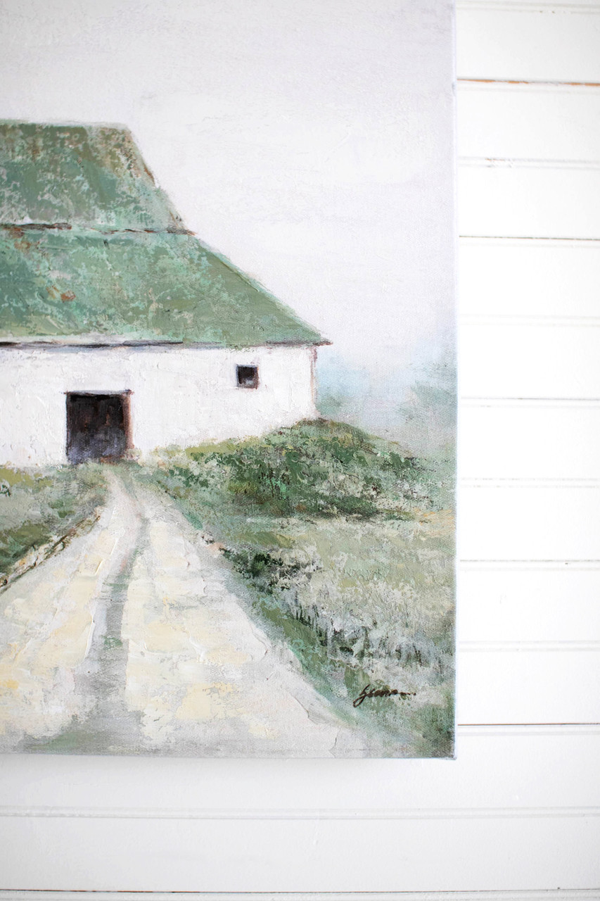 KALALOU CAR1708 OIL PAINTING - BARN