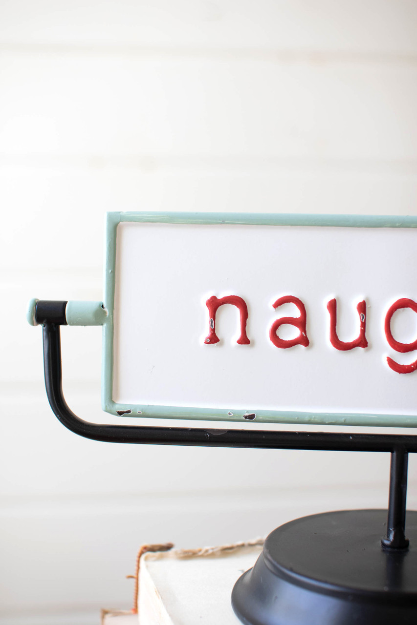 KALALOU CHYK1367 NAUGHTY/NICE FLIP SIGN