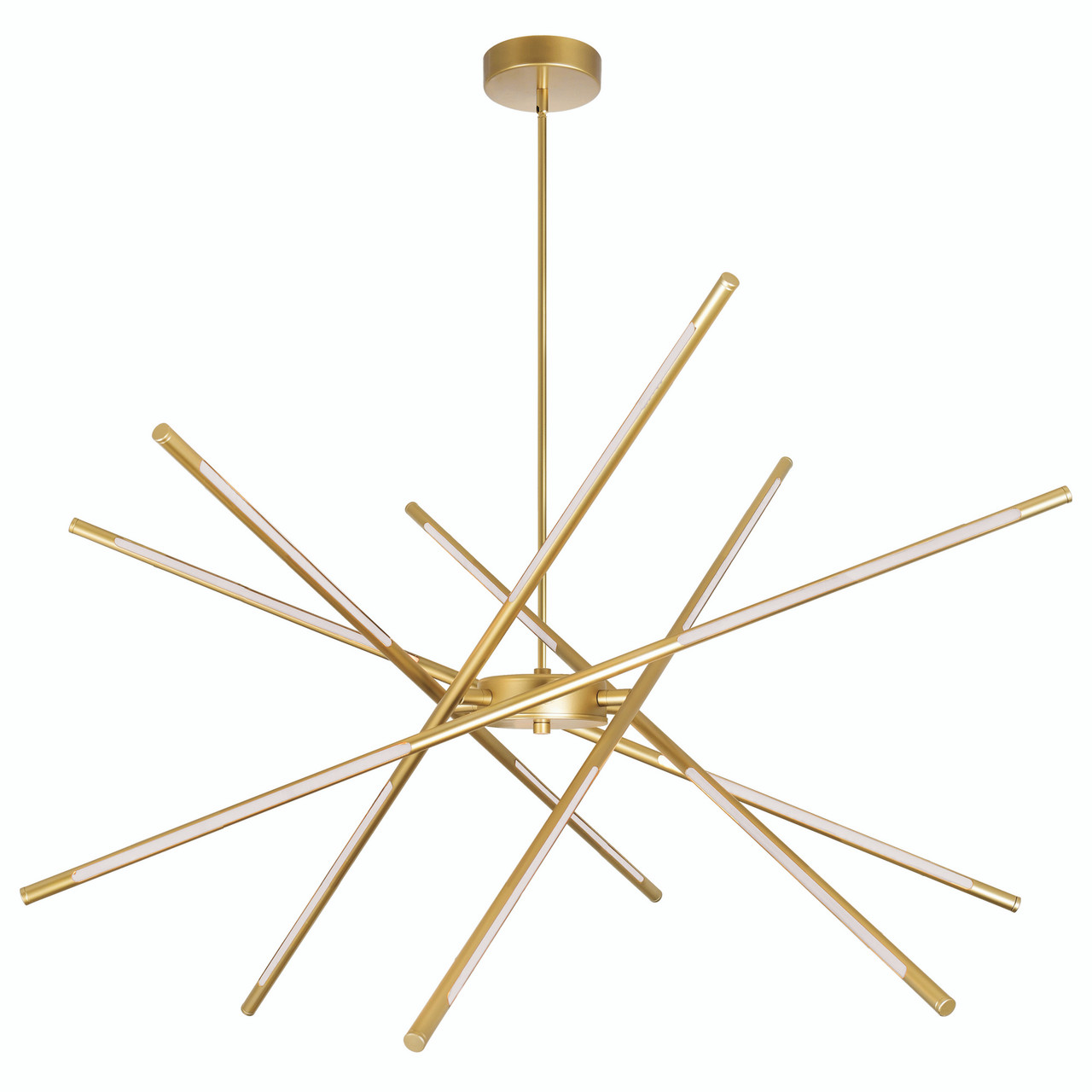 CWI LIGHTING 1375P43-6-602 Oskil LED Integrated Chandelier With Satin Gold Finish