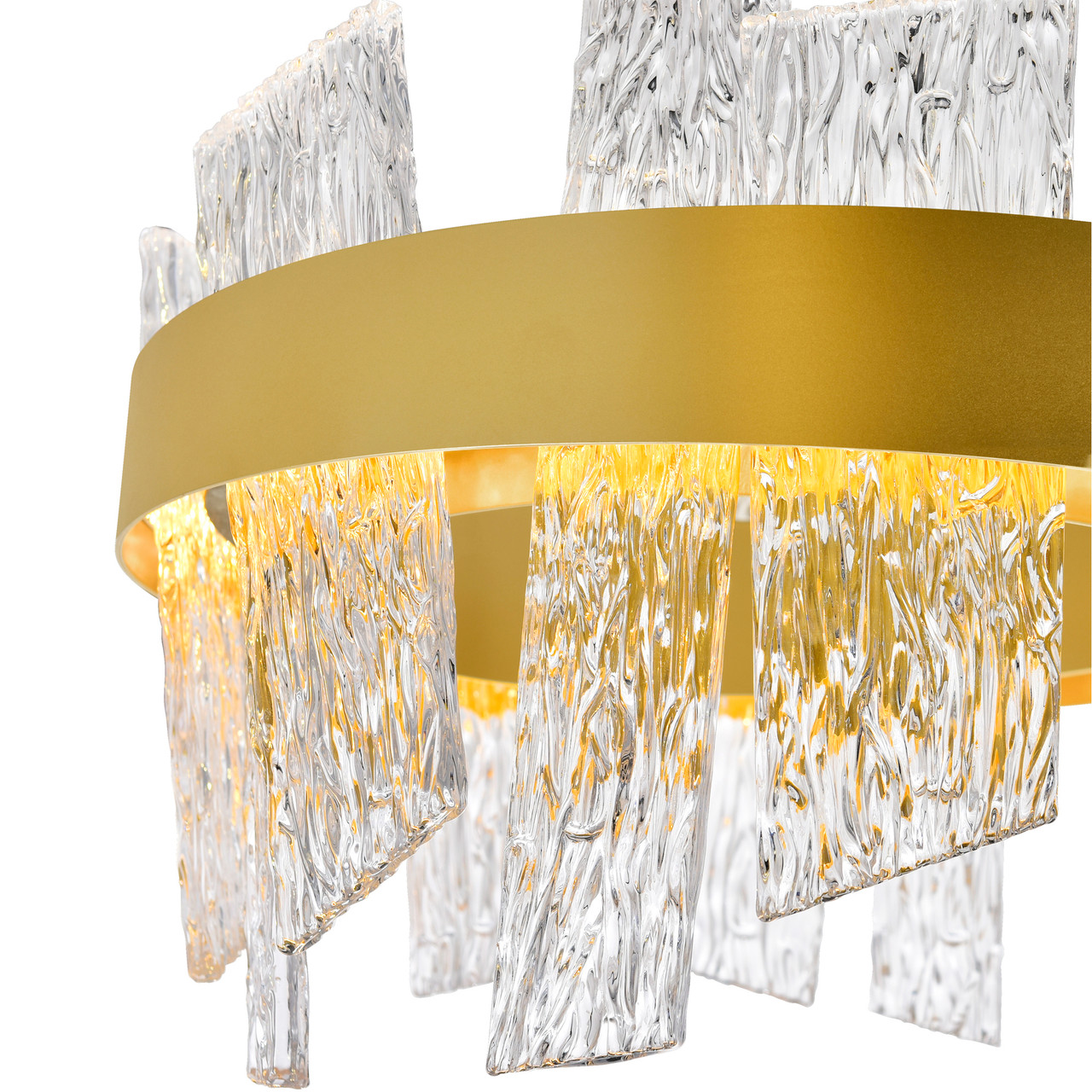 CWI LIGHTING 1246P24-602-A Guadiana 24 in LED Satin Gold Chandelier