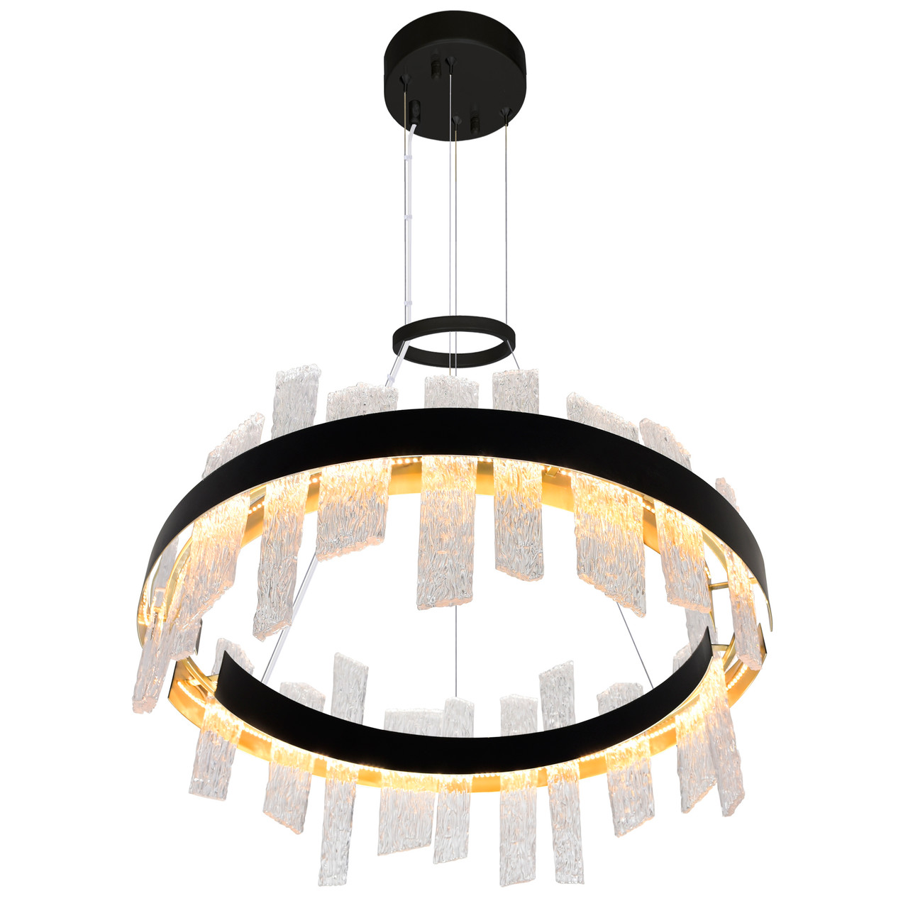 CWI LIGHTING 1246P32-101 Guadiana 32 in LED Black Chandelier
