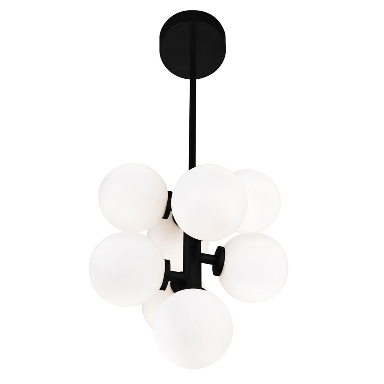 CWI LIGHTING 1020P12-8-101 Arya 8 Light Pendant With Black Finish
