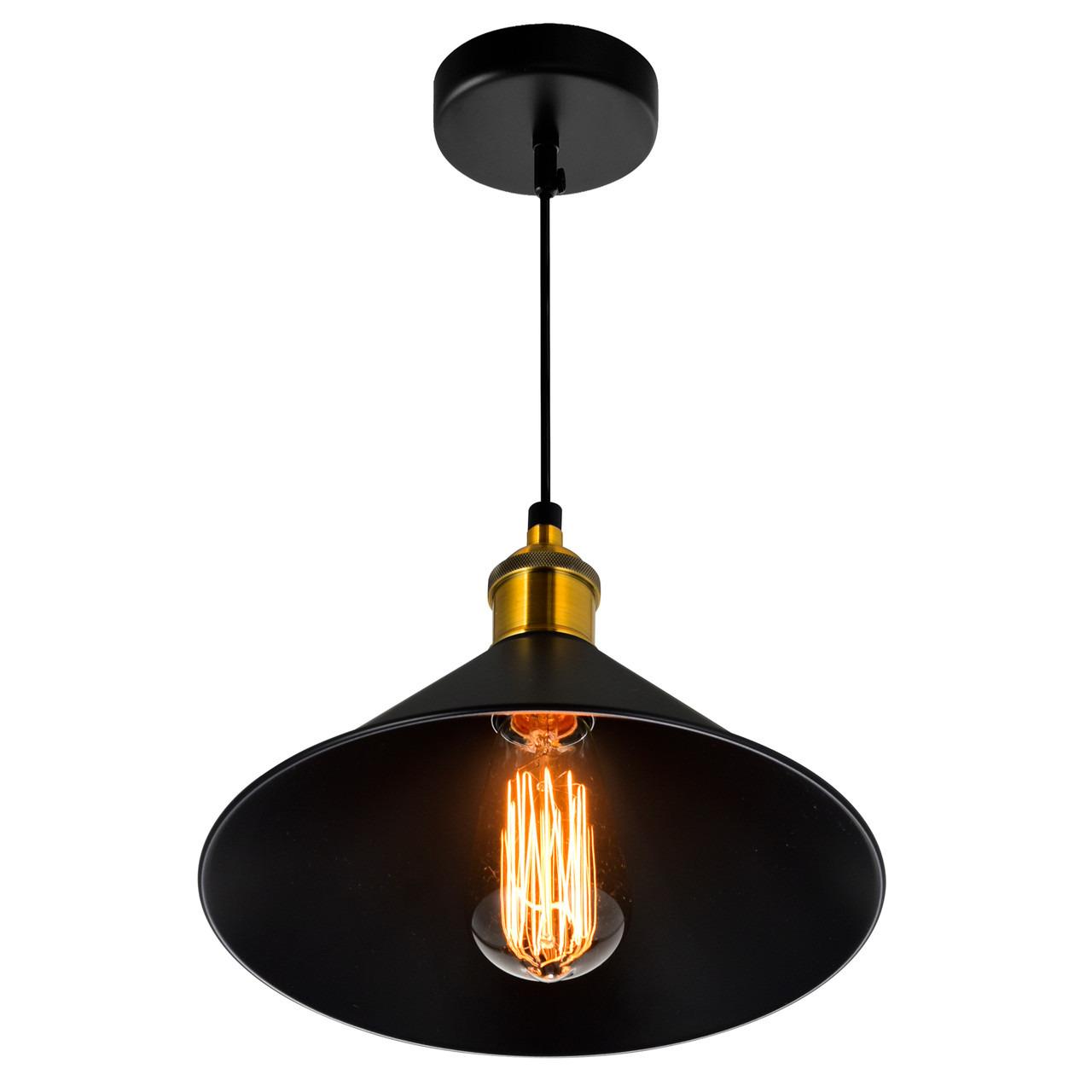 CWI LIGHTING 9605P8-1-101-B Brave 1 Light Down Mini Pendant With Black Finish CWI LIGHTING 9605P8-1-101-B Brave 1 Light Down Mini Pendant With Black Finish