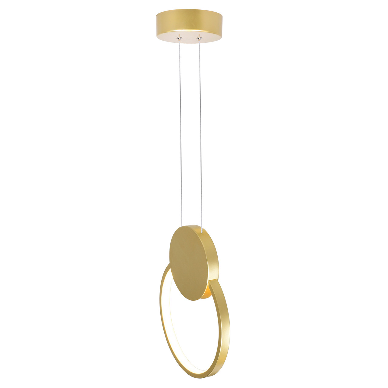 CWI LIGHTING 1297P10-1-602 Pulley 10 in LED Satin Gold Mini Pendant