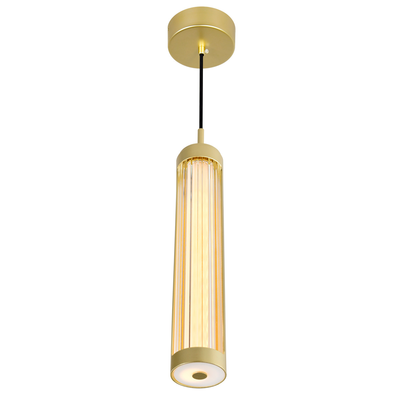 CWI LIGHTING 1343P3-602-C Neva 3 in LED Integrated Satin Gold Chandelier