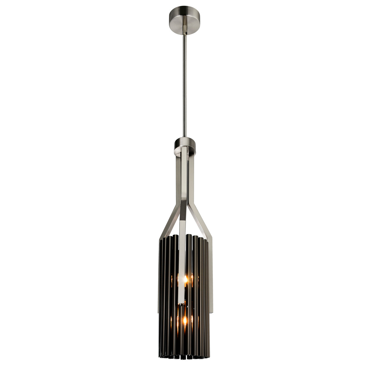 CWI LIGHTING 1583P8-6-612 Fermont 6 Light Stain Nickel and Pearl Black Mini Pendant