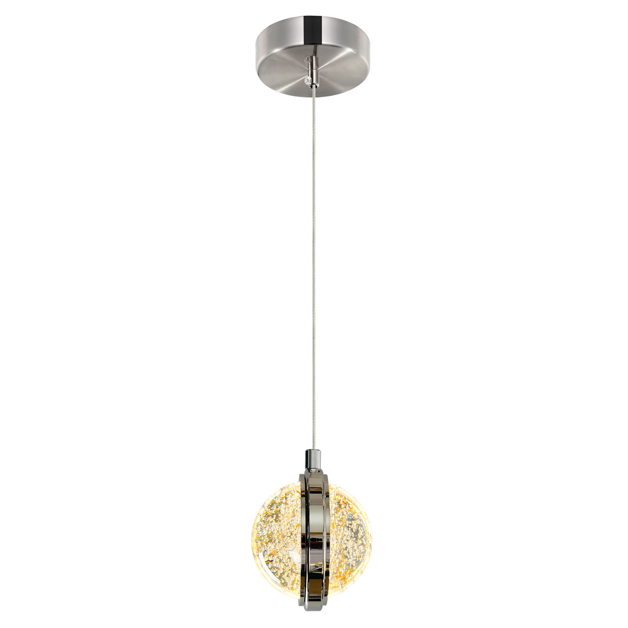 CWI LIGHTING 1673P4-1-613 Salvador 4 in LED Integrated Polished Nickel Pendant