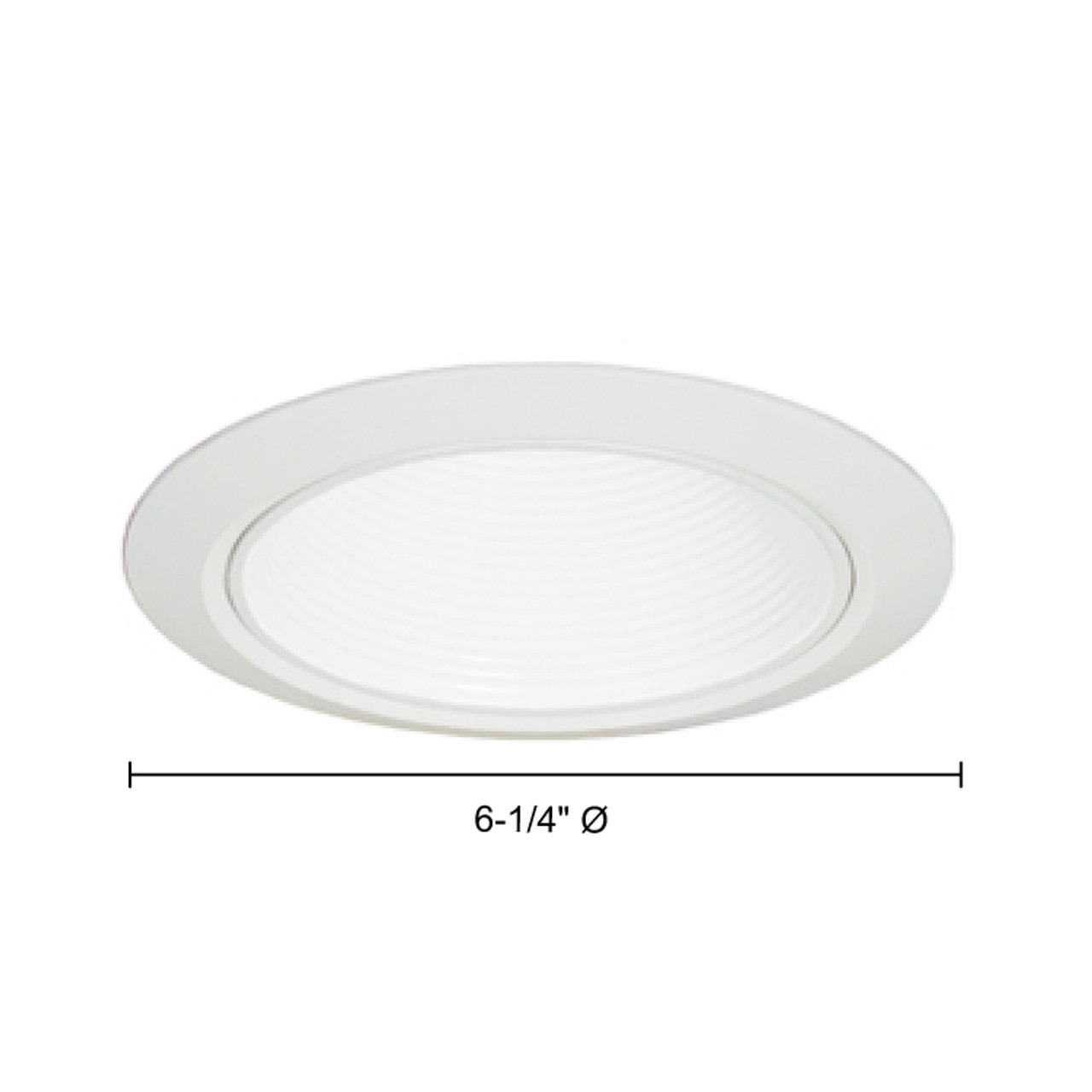 JESCO Lighting RLT-403-245-T-WH 4" Standard Step BaffleTrim, White RLT-403-245-T-WHWH