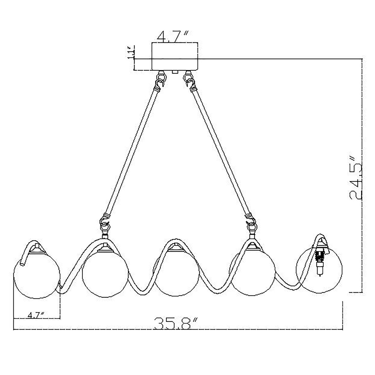 WAREHOUSE OF TIFFANY'S FD10033/5BS Dazzle 36 in. 5-Light Indoor Brass Finish Chandelier with Light Kit