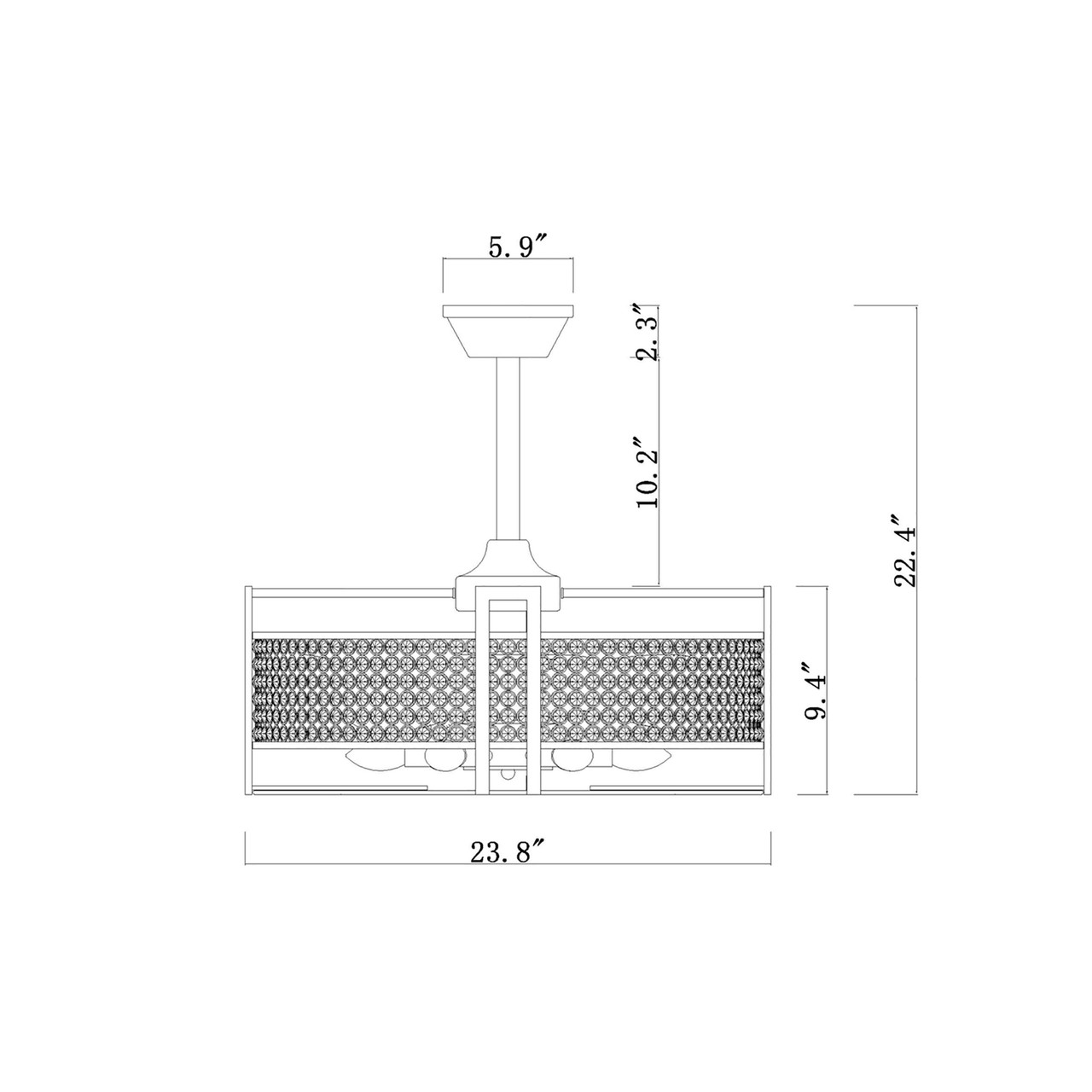 WAREHOUSE OF TIFFANY'S DY01Y01IC Jovanni 24 in. 6-Light Indoor Brown Finish Ceiling Fan with Light Kit and Remote