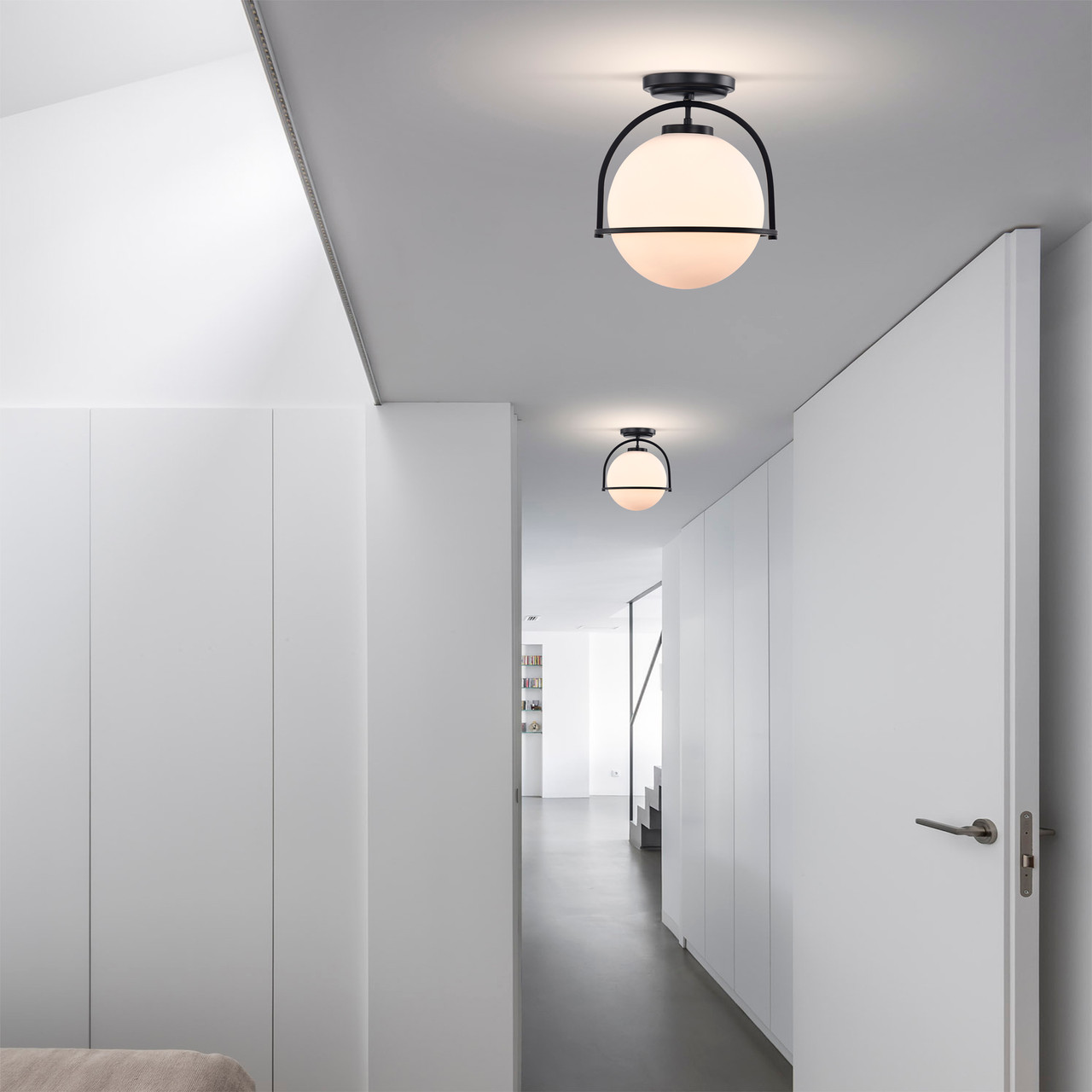 WAREHOUSE OF TIFFANY'S FC10028/1BL Nuka 12 in. 1-Light Indoor Matte Black Finish Flush Mount with Light Kit WAREHOUSE OF TIFFANY'S FC10028/1BL Nuka 12 in. 1-Light Indoor Matte Black Finish Flush Mount with Light Kit