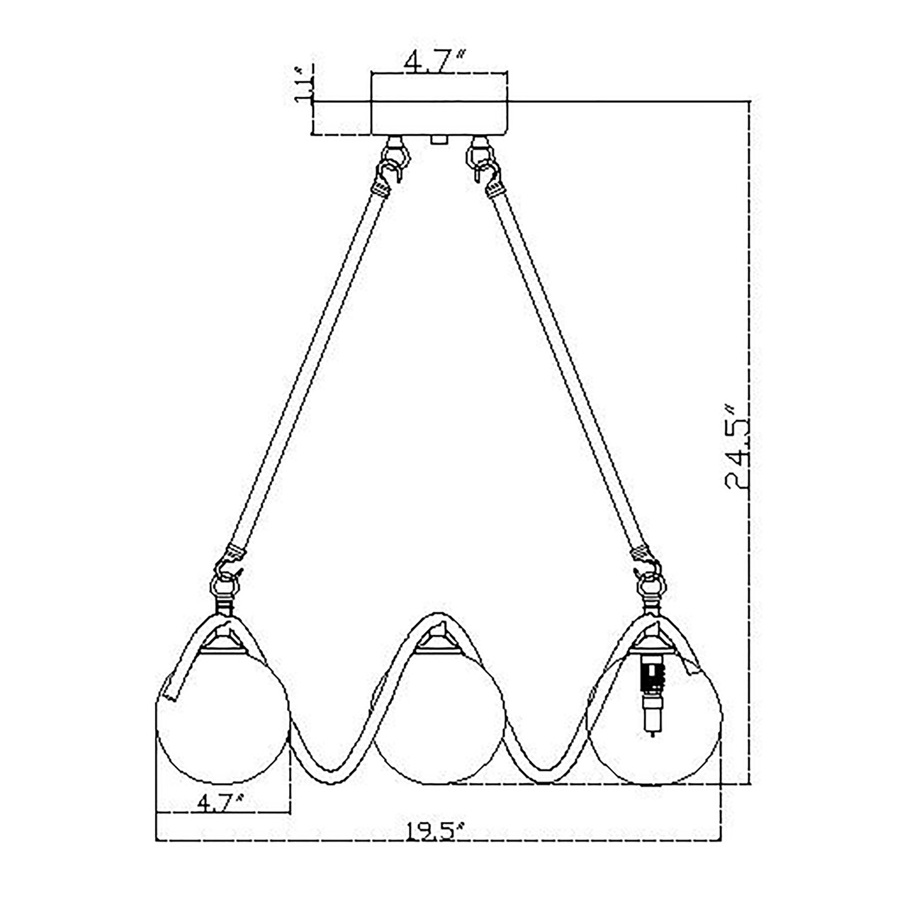 WAREHOUSE OF TIFFANY'S FD10033/3BS Willow 20 in. 3-Light Indoor Brass Finish Chandelier with Light Kit