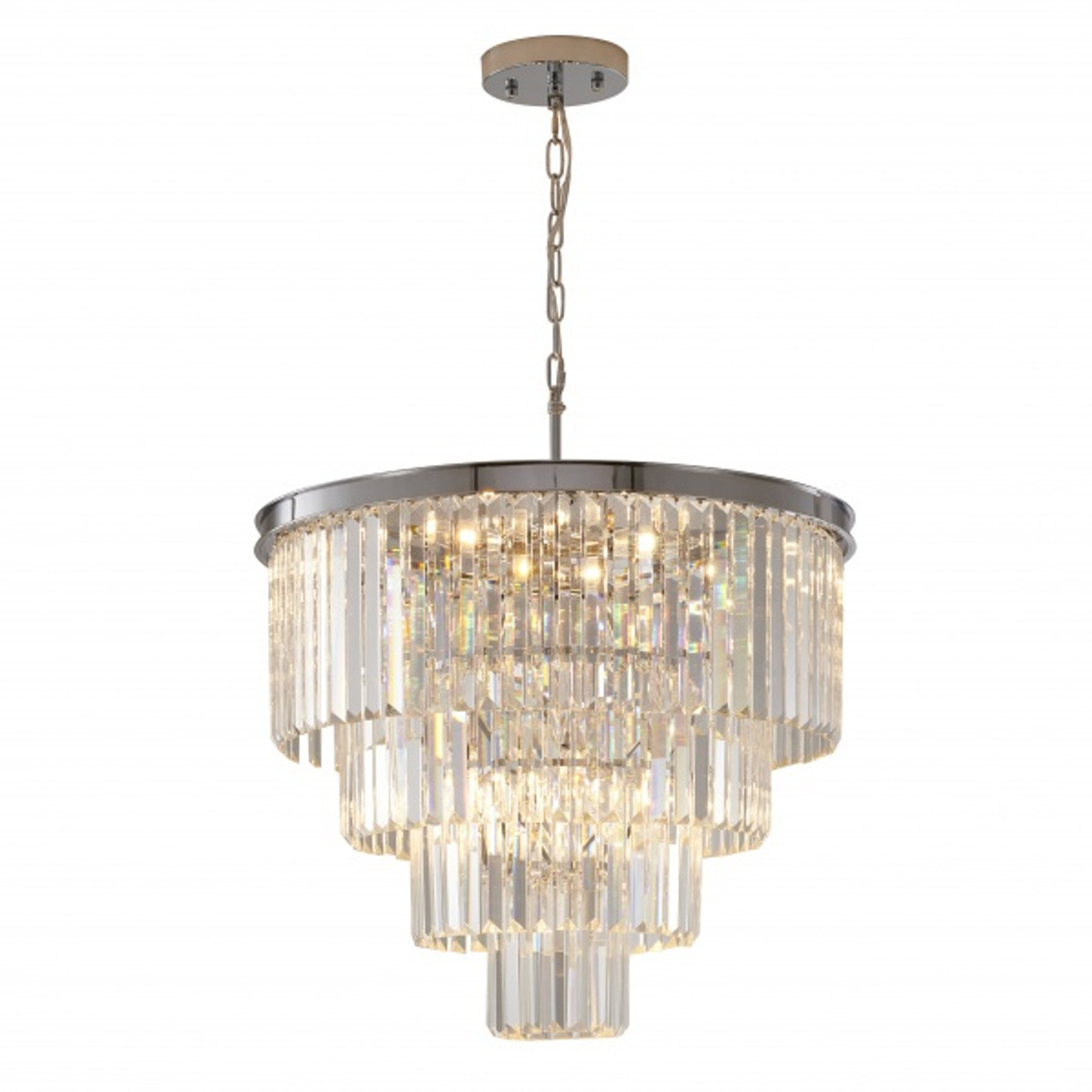 BETHEL INTERNATIONAL LA82C24CH 12-Light Chandelier, Chrome