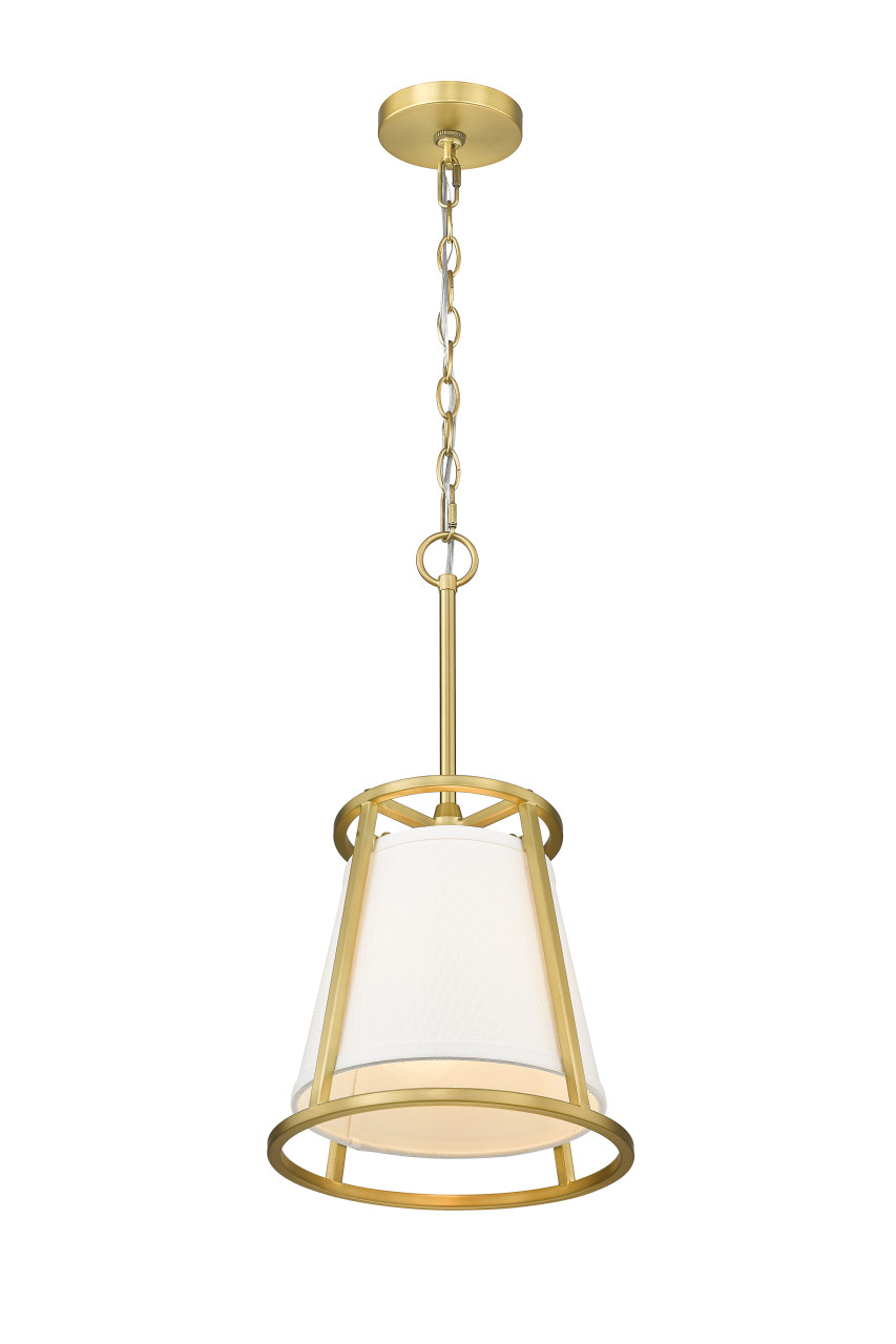 Z-LITE 1935MP-RB 1 Light Mini Pendant, Rubbed Brass