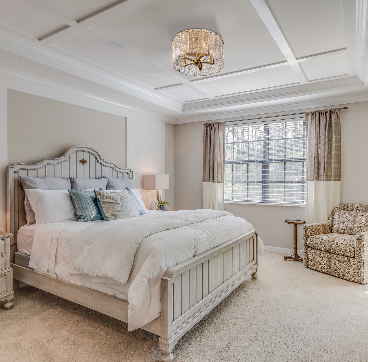 Z-LITE 1943F16-MGLD 5 Light Flush Mount, Modern Gold