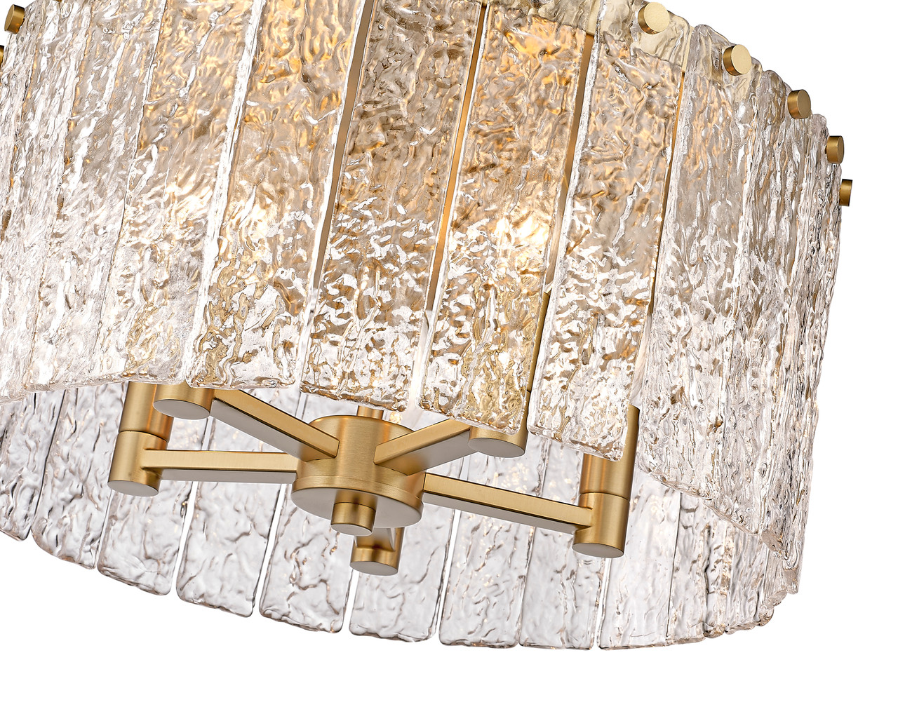 Z-LITE 1943F16-MGLD 5 Light Flush Mount, Modern Gold