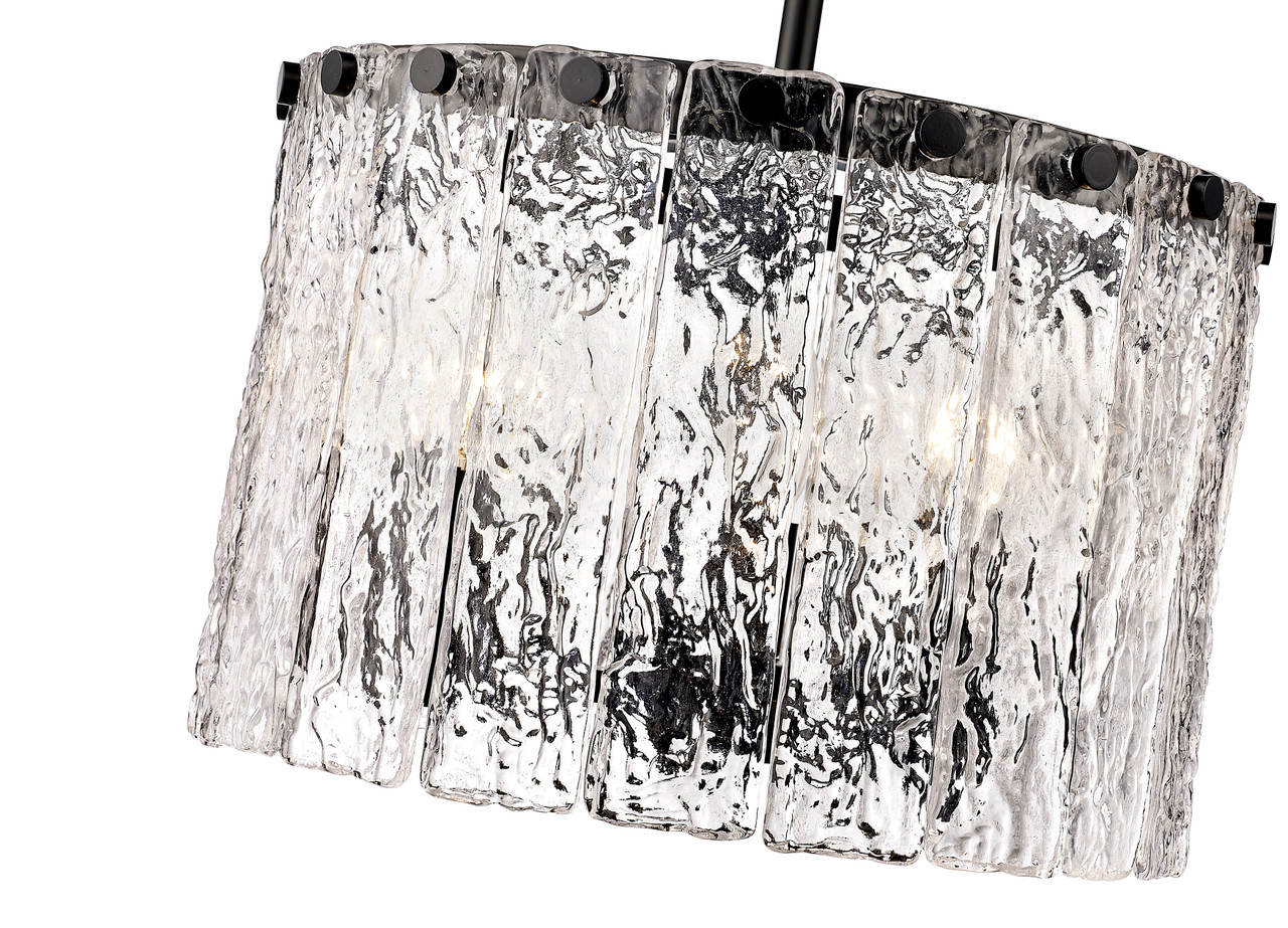 Z-LITE 1943P12-MB 3 Light Pendant, Matte Black