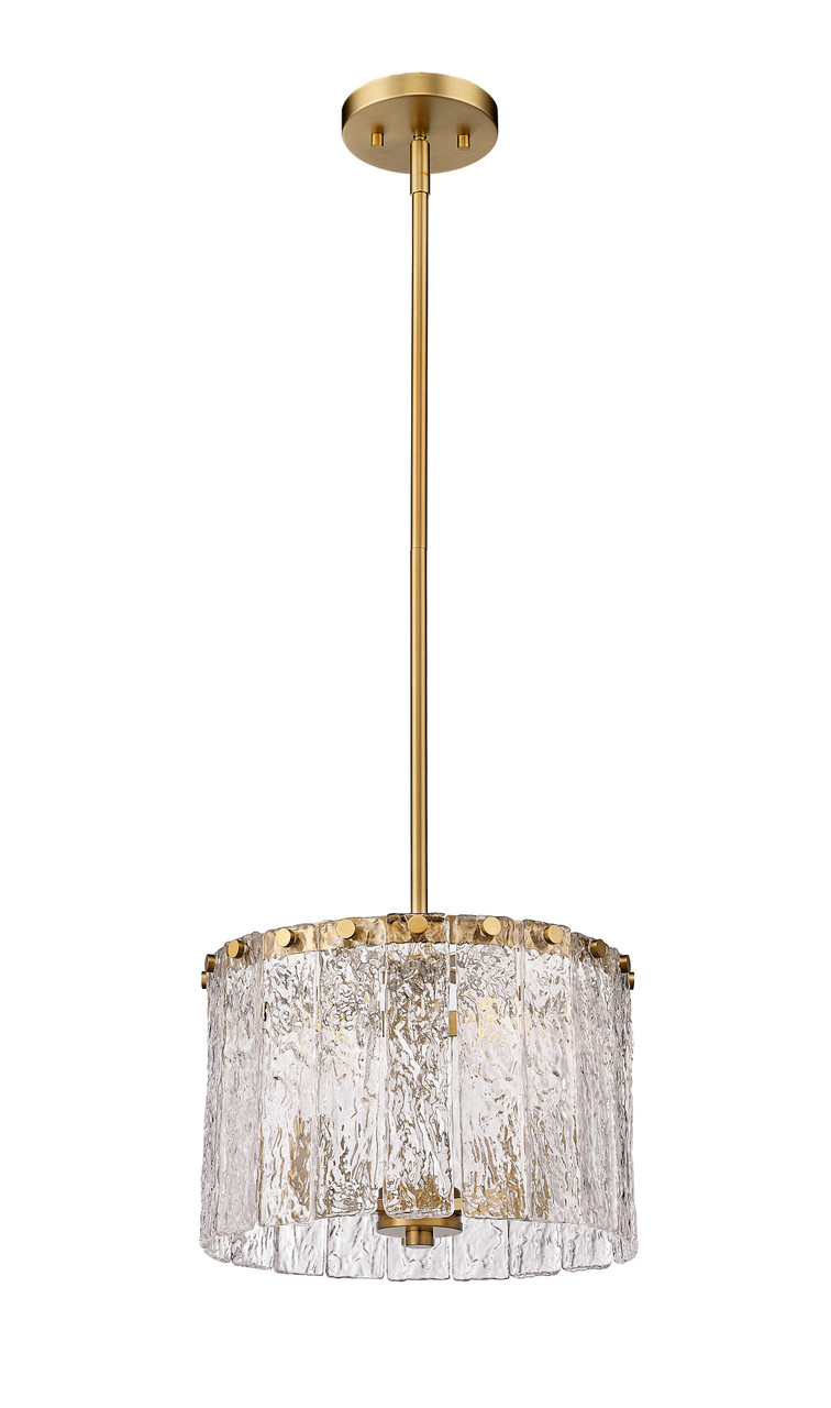 Z-LITE 1943P12-MGLD 3 Light Pendant, Modern Gold