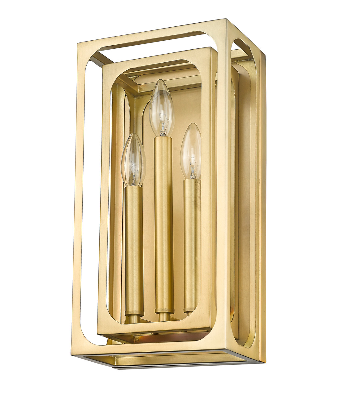 Z-LITE 3038-3S-RB 3 Light Wall Sconce, Rubbed Brass