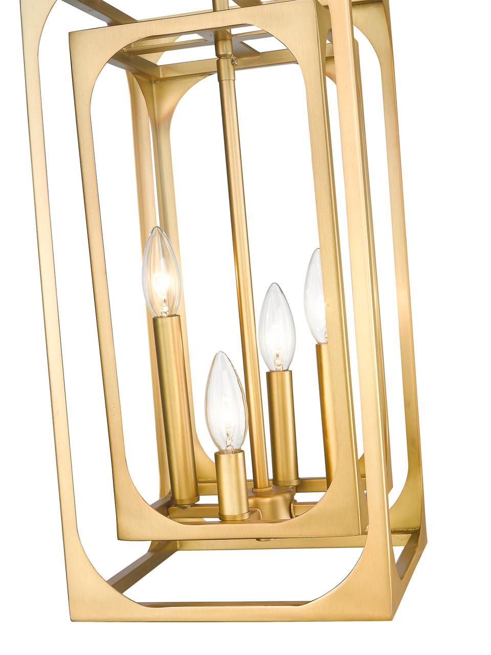 Z-LITE 3038-4RB 4 Light Chandelier, Rubbed Brass