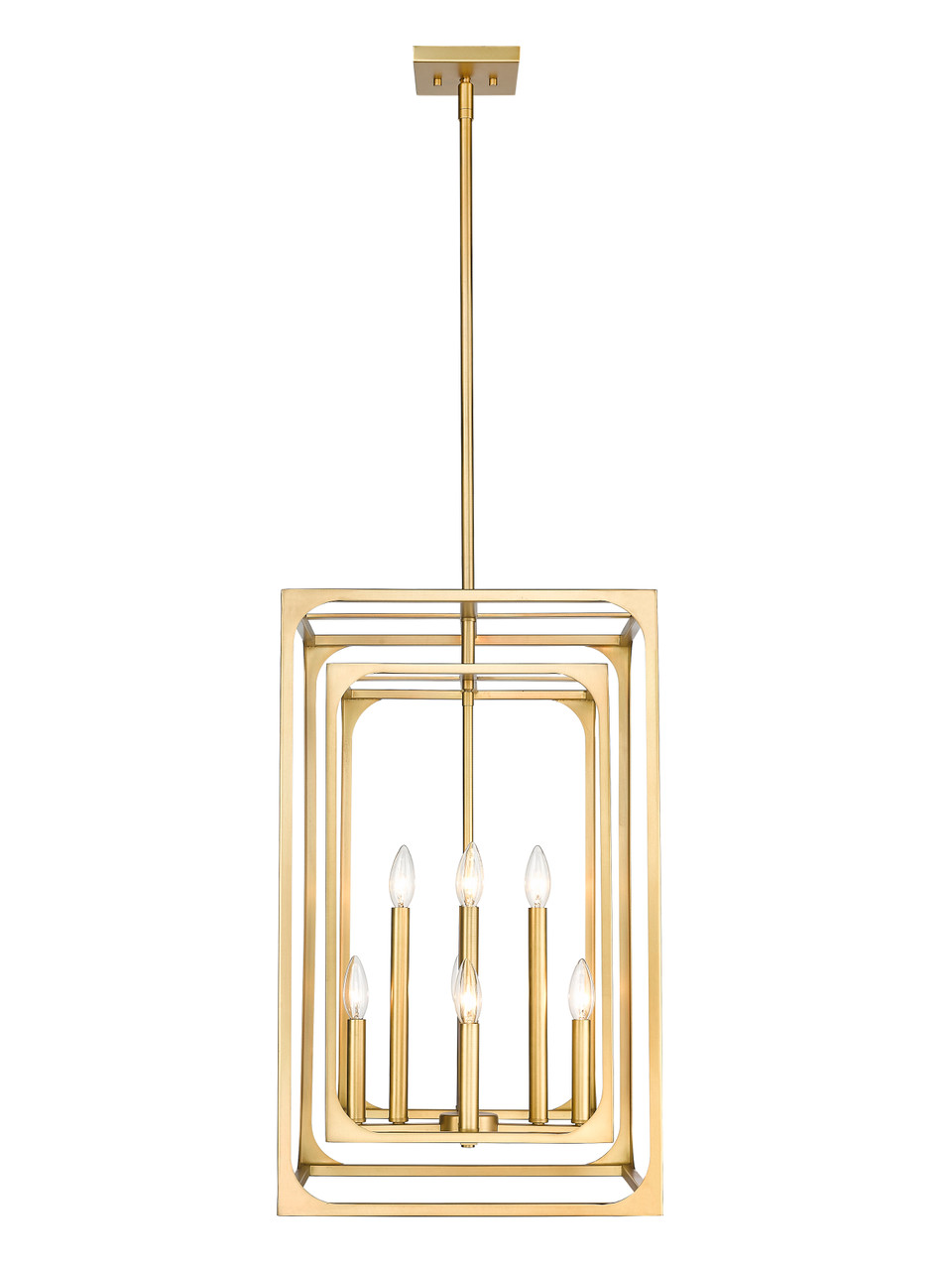 Z-LITE 3038-8RB 8 Light Chandelier, Rubbed Brass