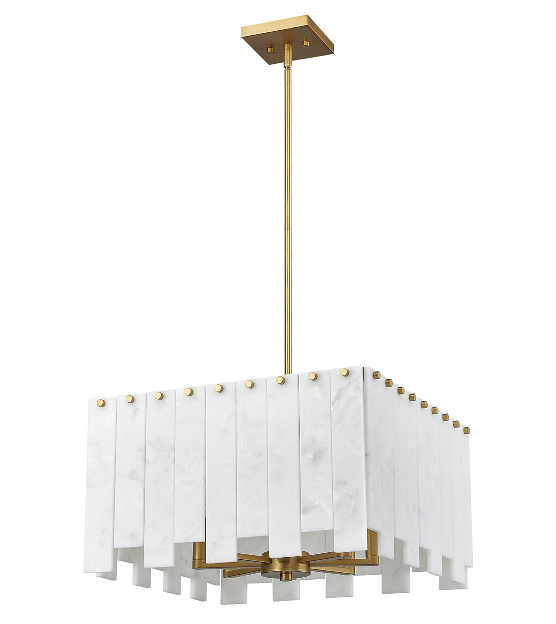 Z-LITE 345P20-RB 4 Light Pendant, Rubbed Brass