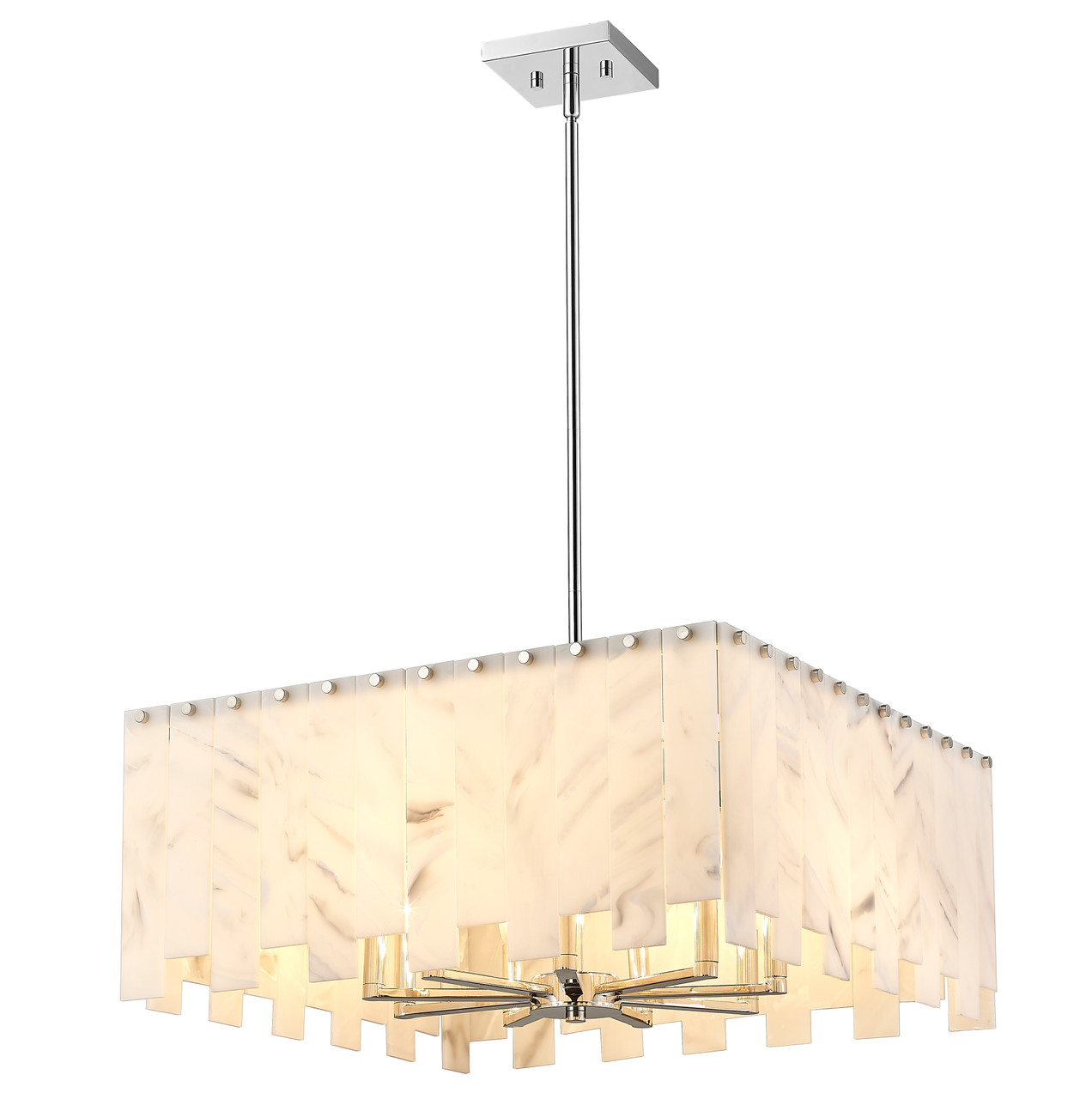 Z-LITE 345P26-PN 8 Light Pendant, Polished Nickel