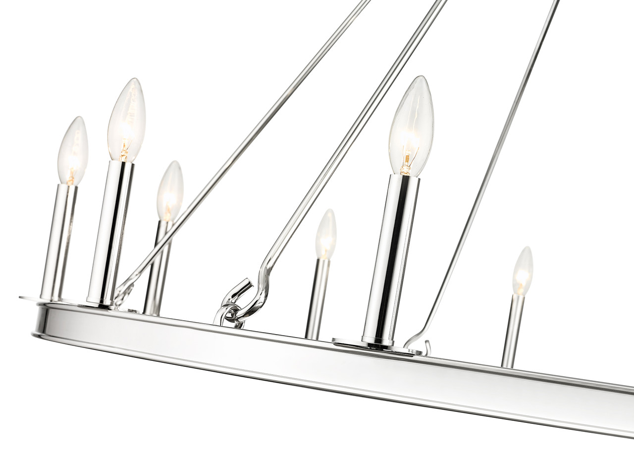 Z-LITE 482R-12PN 12 Light Chandelier, Polished Nickel