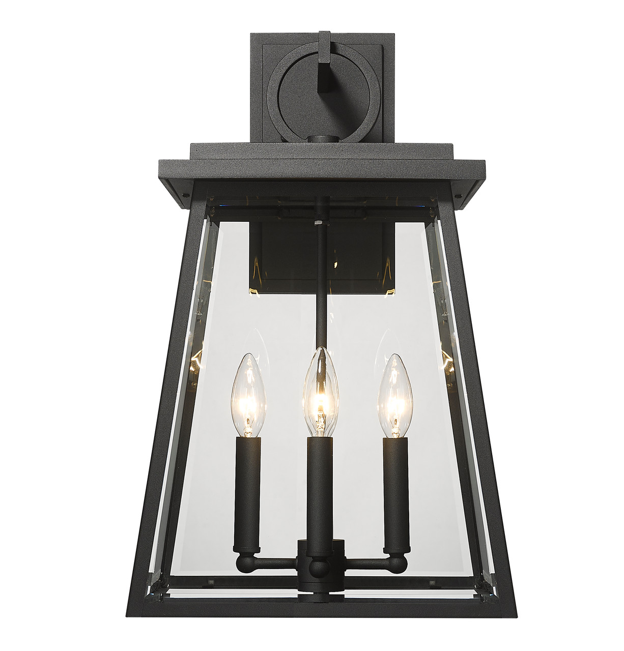 Z-LITE 521B-BK 4 Light Outdoor Wall Sconce, Black