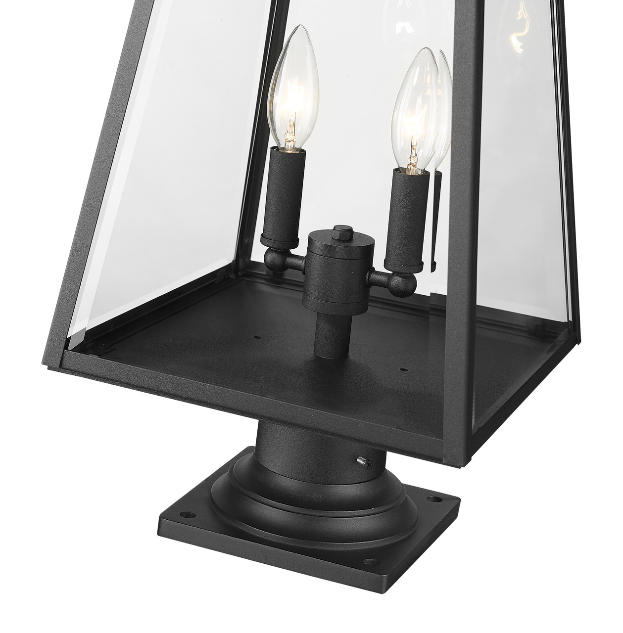 Z-LITE 521PHMR-533PM-BK 2 Light Outdoor Pier Mounted Fixture, Black