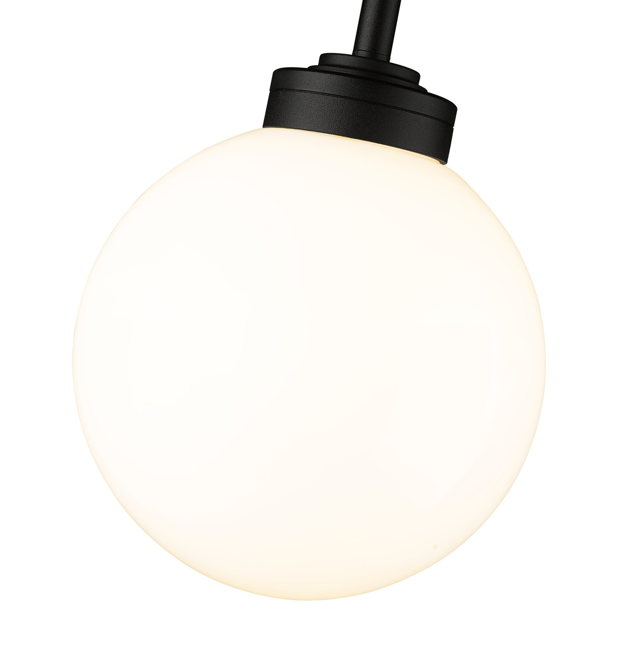 Z-LITE 597P8-BK 1 Light Outdoor Pendant, Black