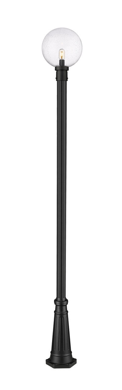 Z-LITE 599PHB-519P-BK 1 Light Outdoor Post Mounted Fixture, Black