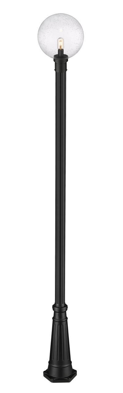 Z-LITE 599PHB-519P-BK 1 Light Outdoor Post Mounted Fixture, Black