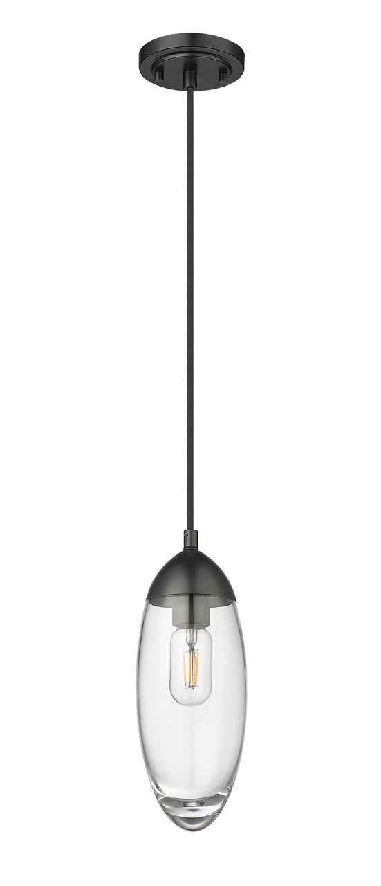 Z-LITE 651P-MB 1 Light Pendant, Matte Black