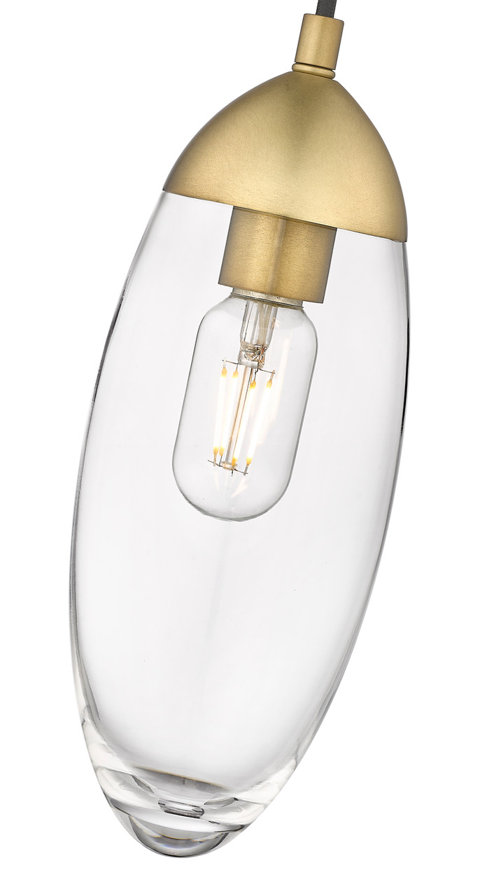 Z-LITE 651P-RB 1 Light Pendant, Rubbed Brass