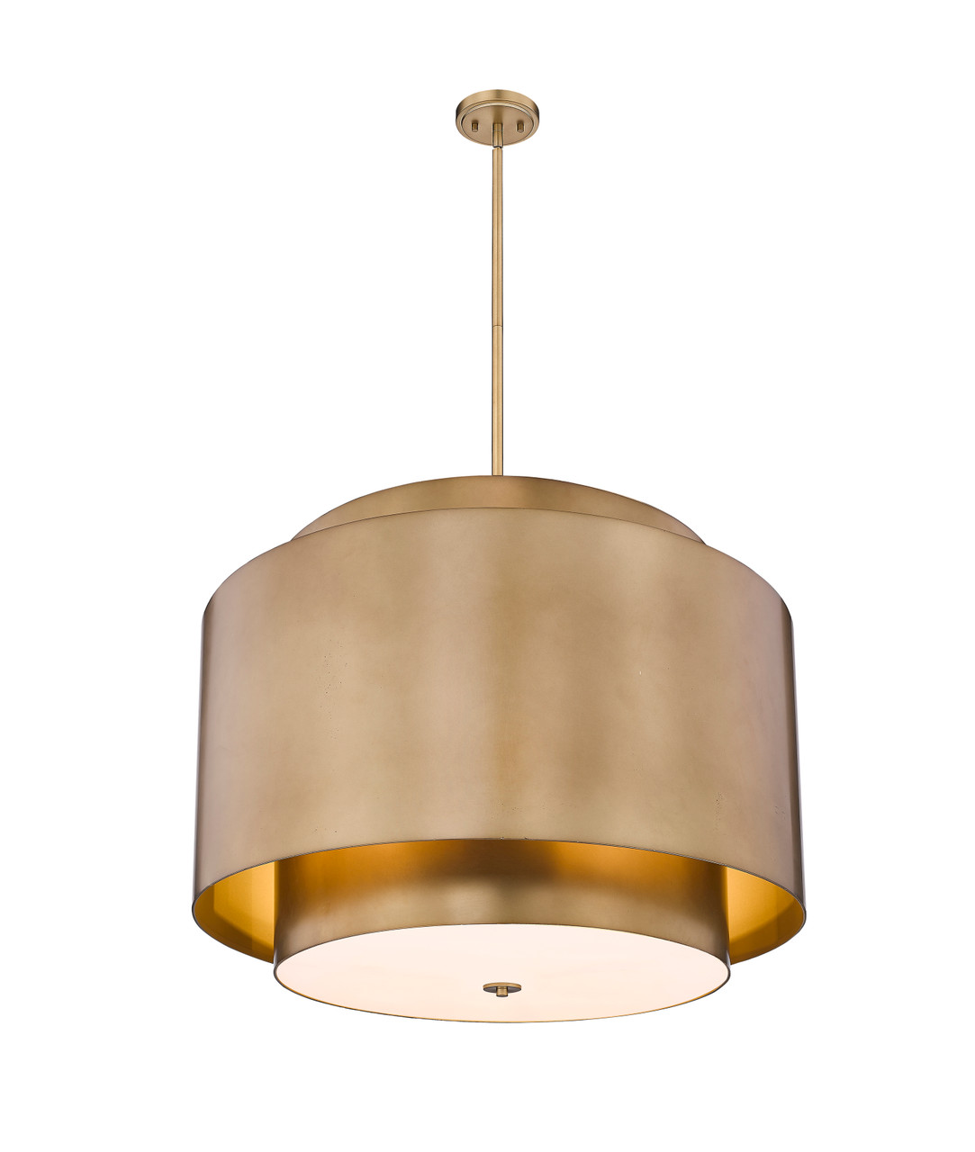Z-LITE 739P32-RB 4 Light Pendant, Rubbed Brass