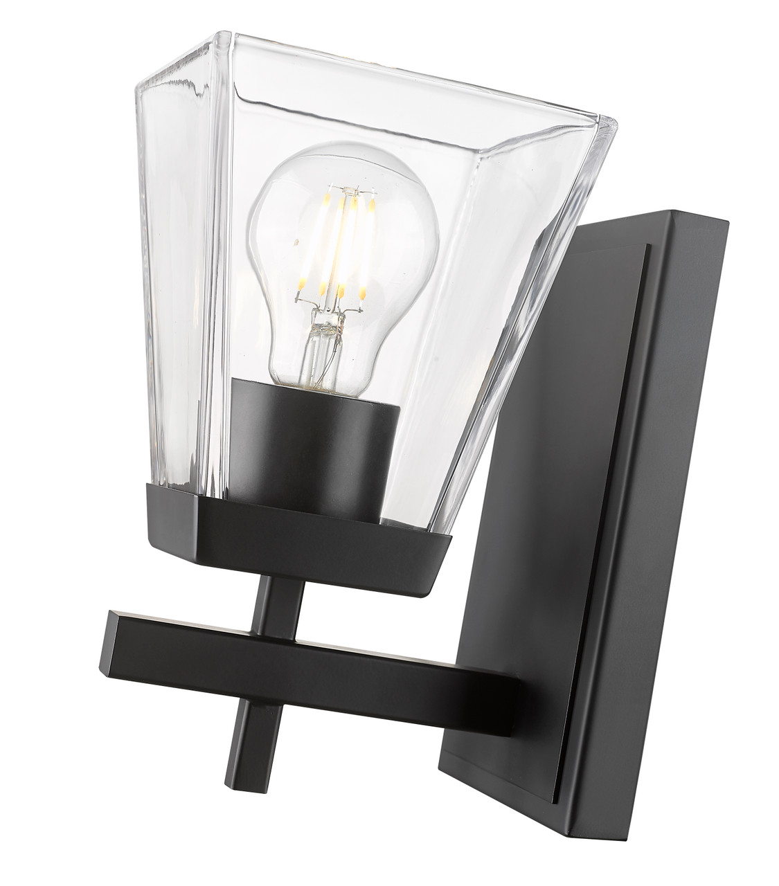 Z-LITE 819-1S-MB 1 Light Wall Sconce, Matte Black