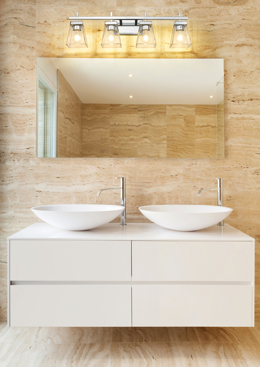 Z-LITE 819-4V-CH 4 Light Vanity, Chrome Z-LITE 819-4V-CH 4 Light Vanity, Chrome