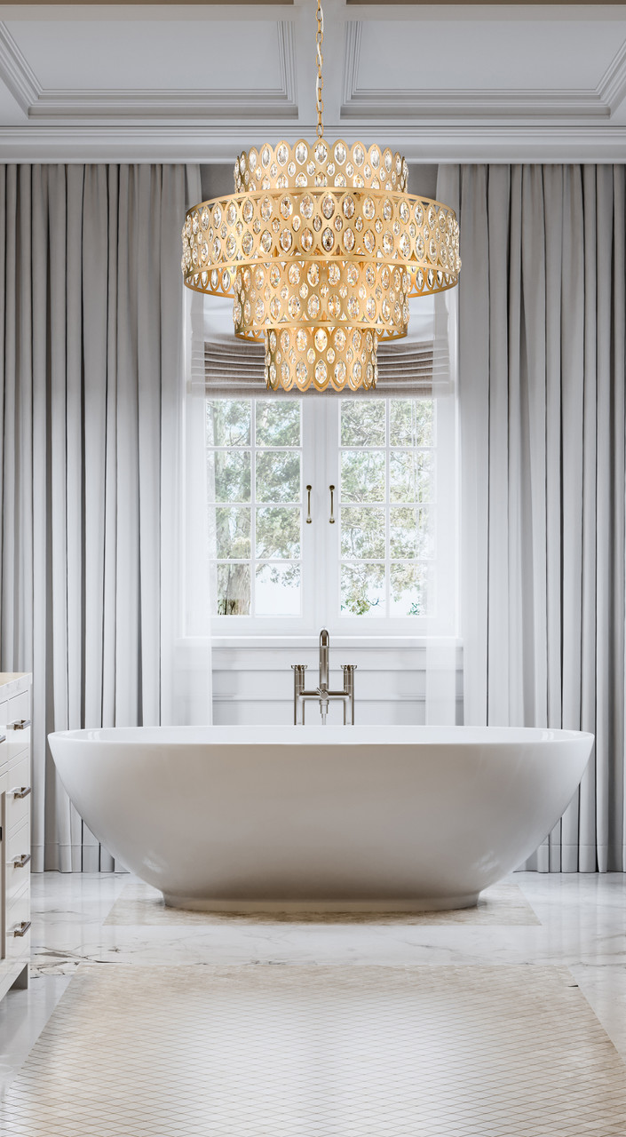 Z-LITE 822P26-HB 13 Light Pendant, Heirloom Brass