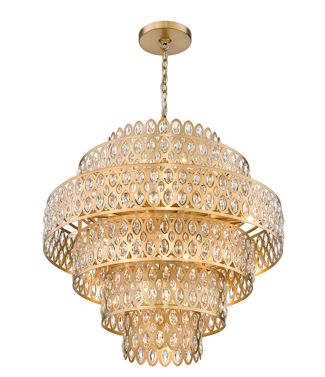 Z-LITE 822P32-HB 17 Light Pendant, Heirloom Brass