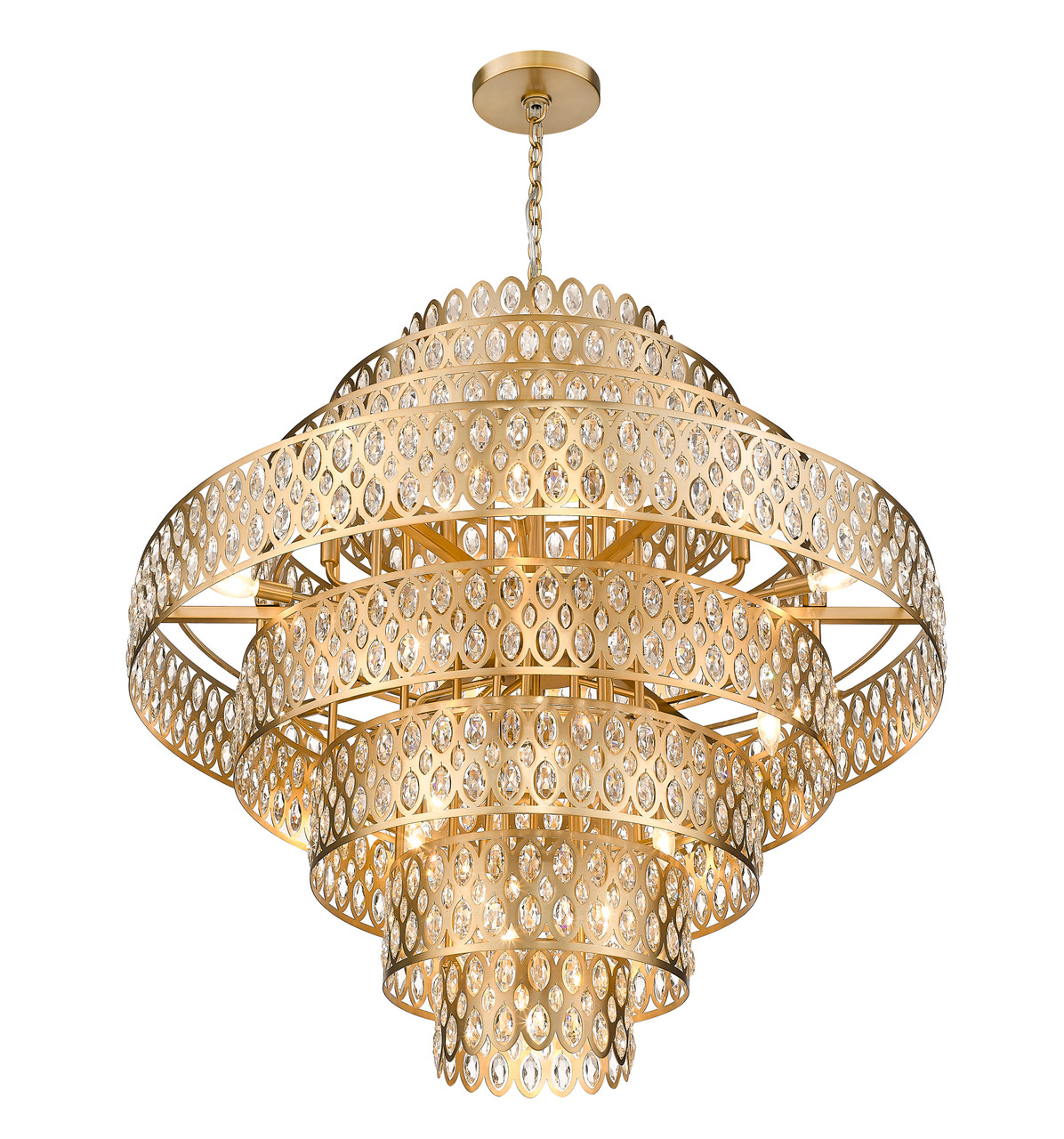 Z-LITE 822P45-HB 25 Light Pendant, Heirloom Brass