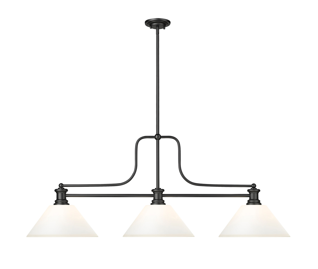 Z-LITE 725-3MB-AMO14 3 Light Billiard, Matte Black Z-LITE 725-3MB-AMO14 3 Light Billiard, Matte Black