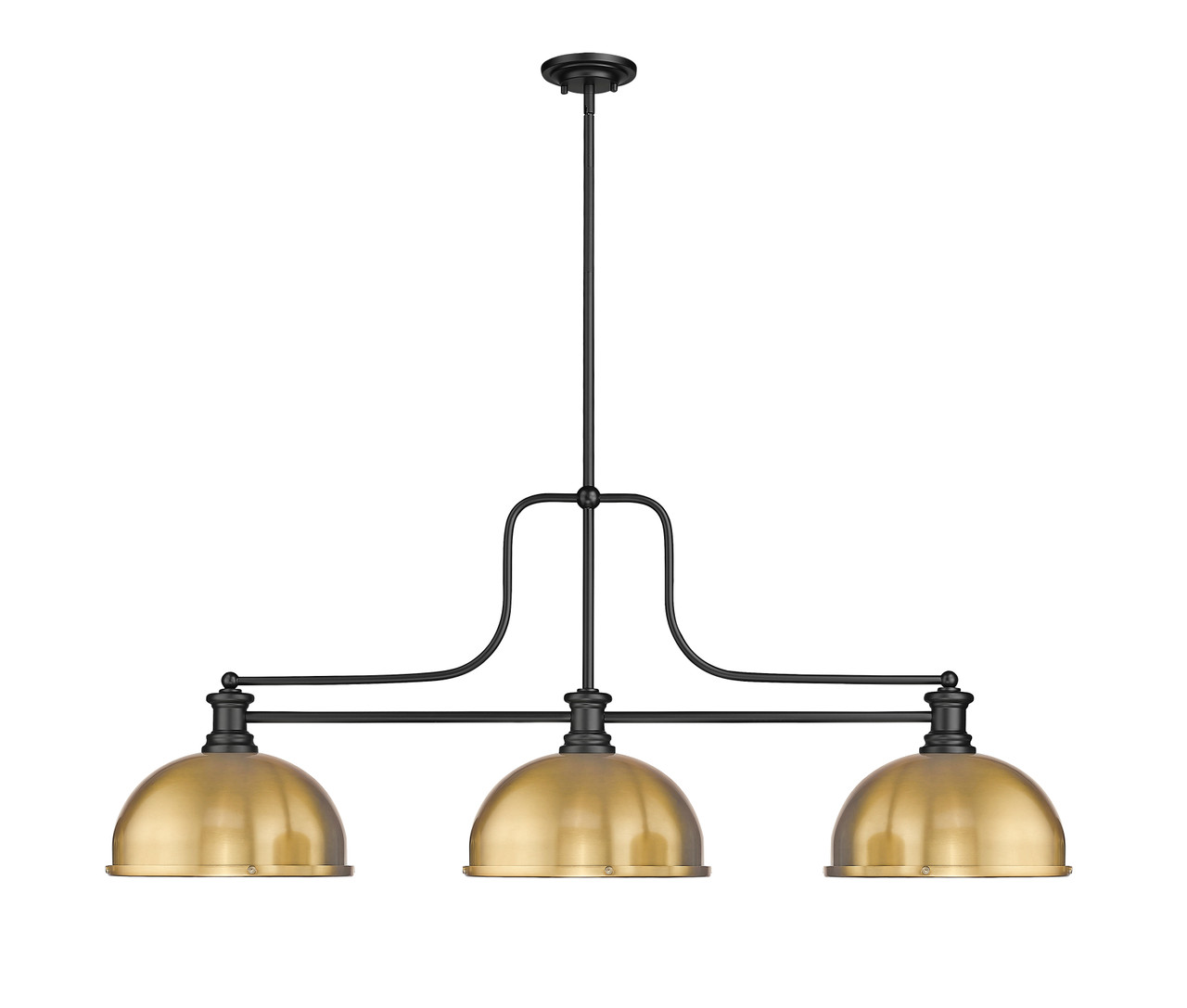 Z-LITE 725-3MB-D12HBR 3 Light Billiard, Matte Black Z-LITE 725-3MB-D12HBR 3 Light Billiard, Matte Black