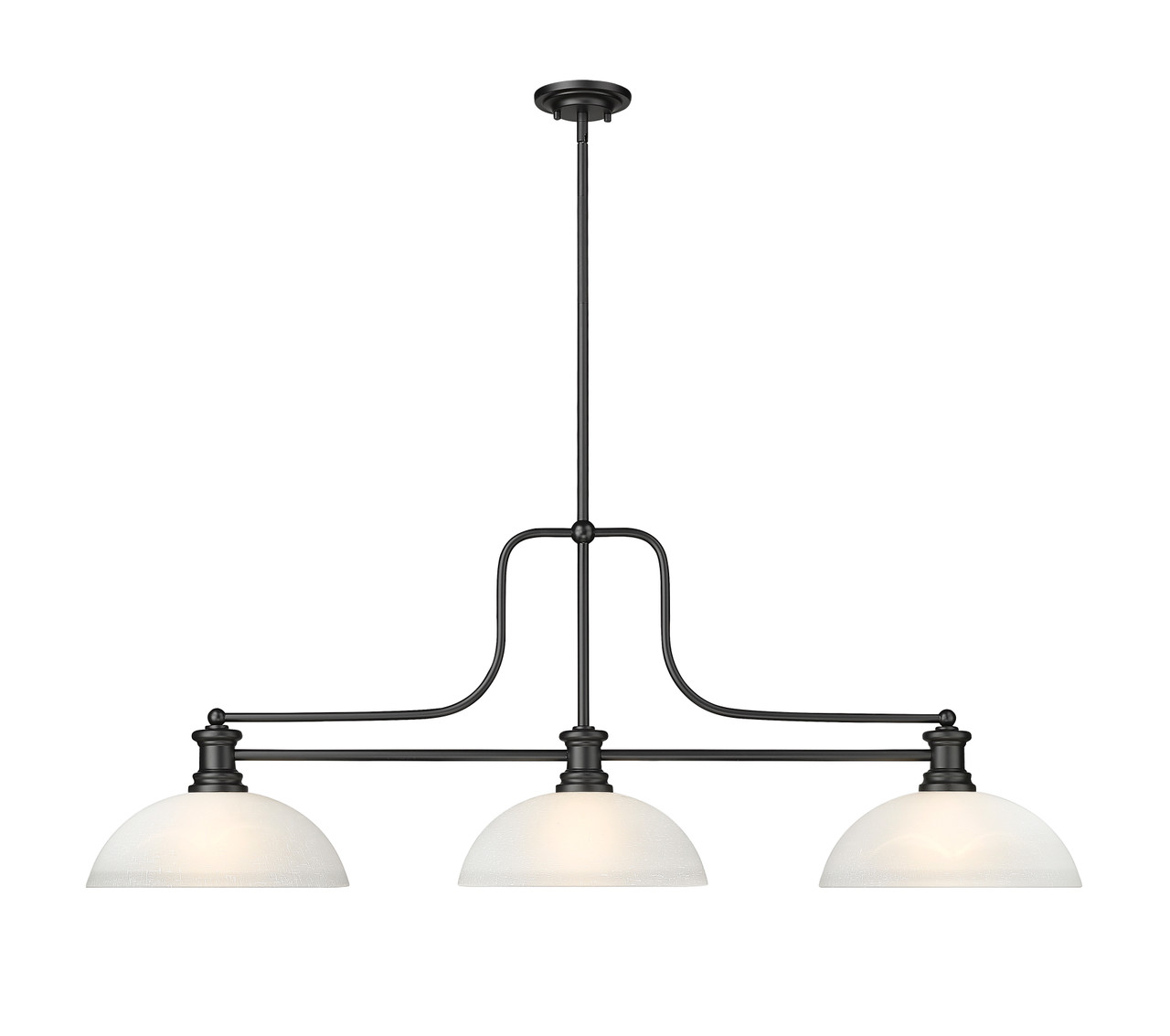 Z-LITE 725-3MB-DWL14 3 Light Billiard, Matte Black