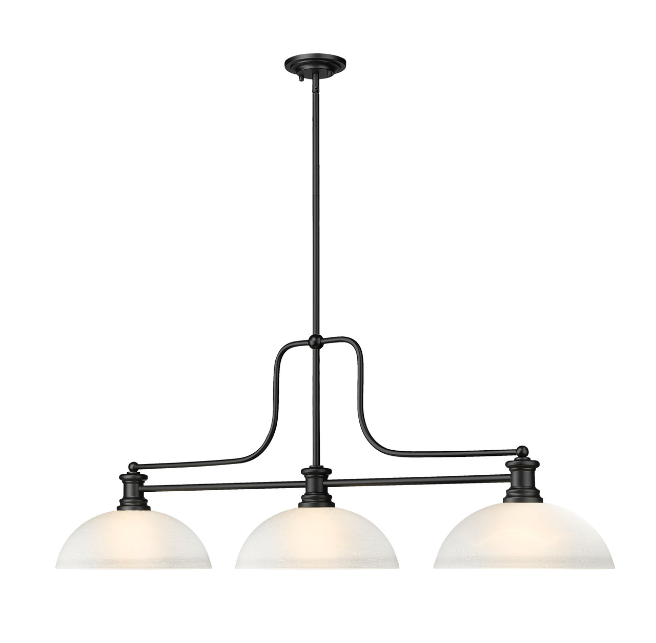 Z-LITE 725-3MB-DWL14 3 Light Billiard, Matte Black