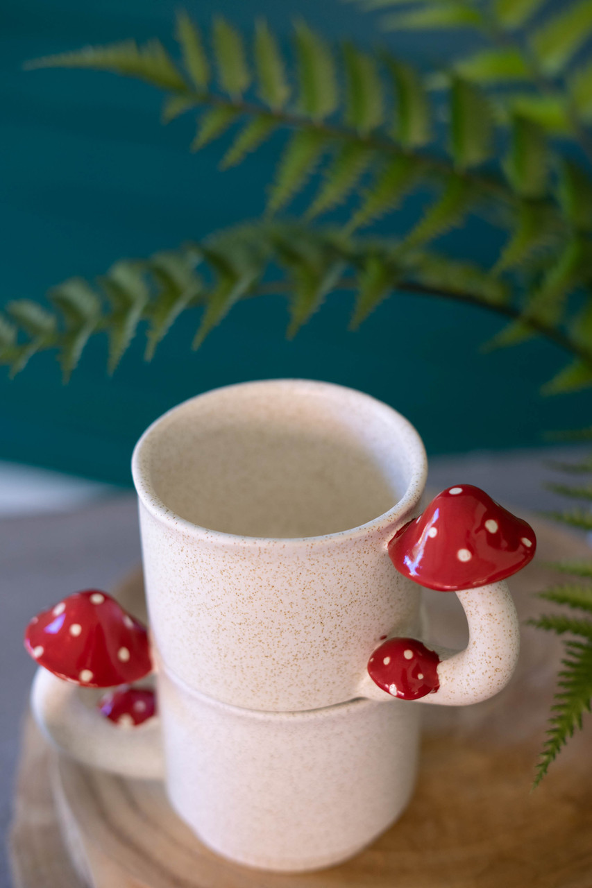 KALALOU CDV2240 Ceramic Mug - Mushroom